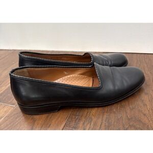 Cable & Co Leather Slip On Loafer Men 8.5 Black Italy Italian Old Money Designer